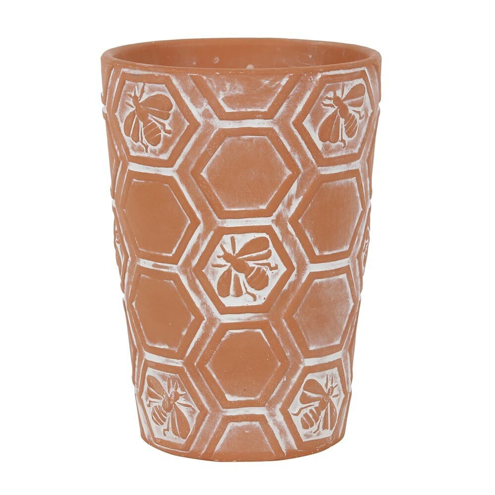 Something Different Bee and Honeycomb Terracotta Plant Pot
