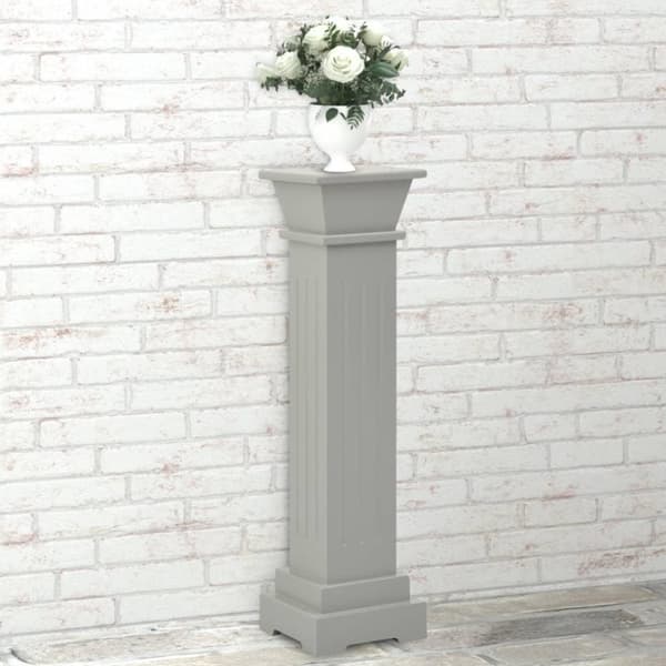 vidaXL Klassisk blompelare grå 17x17x66 cm MDF