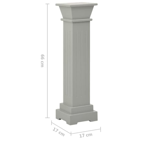 vidaXL Klassisk blompelare grå 17x17x66 cm MDF