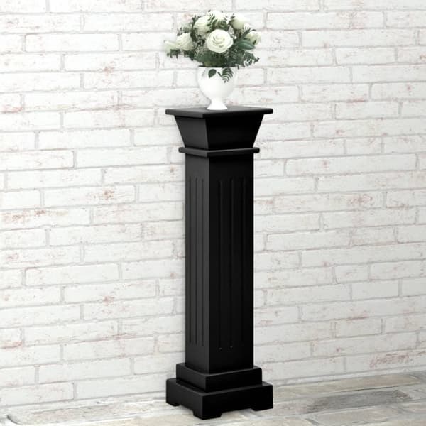 vidaXL klassisk plantestativ 17x17x66 cm MDF firkantet sort