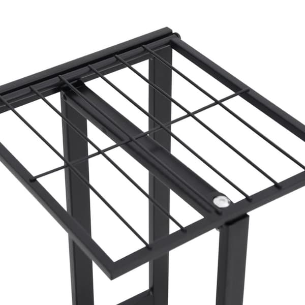 vidaXL 4-kerroksinen kukkateline 43x22x76 cm musta metalli