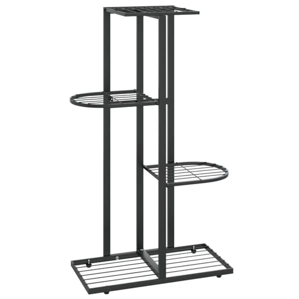 vidaXL blomsterstativ i 4 niveauer 43x22x76 cm metal sort