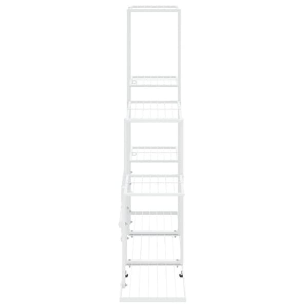 vidaXL blomsterstativ 94,5x25x88 cm metal hvid