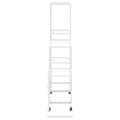 Miniatyrbillede 4 af 9: vidaXL blomsterstativ med hjul 94,5x25x92,5 cm metal hvid