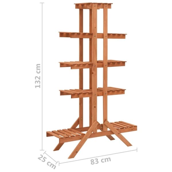 vidaXL plantestativ 83x25x132 cm massivt fyrretræ