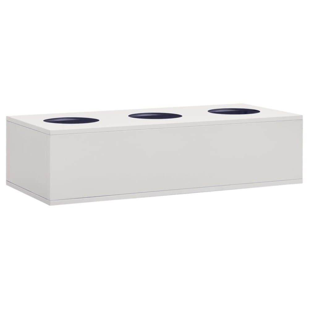 vidaXL Blomlåda för kontor ljusgrå 90x40x23 cm stål