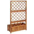 Miniatyrbilde 4 av 7: vidaXL Høybed med espalier 85x38x150 cm heltre akasie