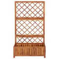 Miniatyrbilde 2 av 7: vidaXL Høybed med espalier 85x38x150 cm heltre akasie