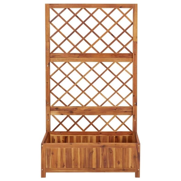 vidaXL Høybed med espalier 85x38x150 cm heltre akasie