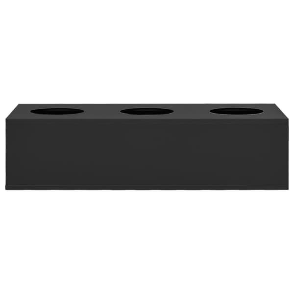 vidaXL Blomlåda för kontor antracit 90x40x23 cm stål