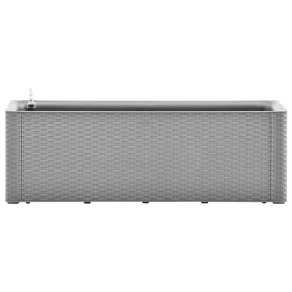 vidaXL Høybed med selvvanningssystem grå 100x43x33 cm