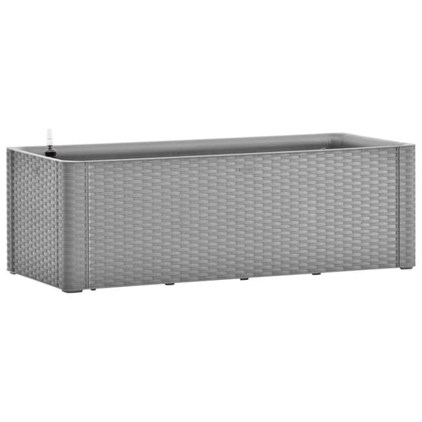 vidaXL Høybed med selvvanningssystem grå 100x43x33 cm