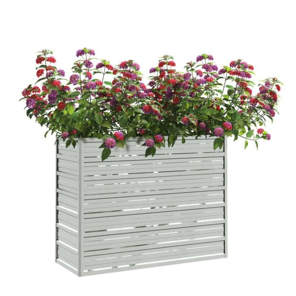 vidaXL højbed 100x40x77 cm galvaniseret stål sølvfarvet