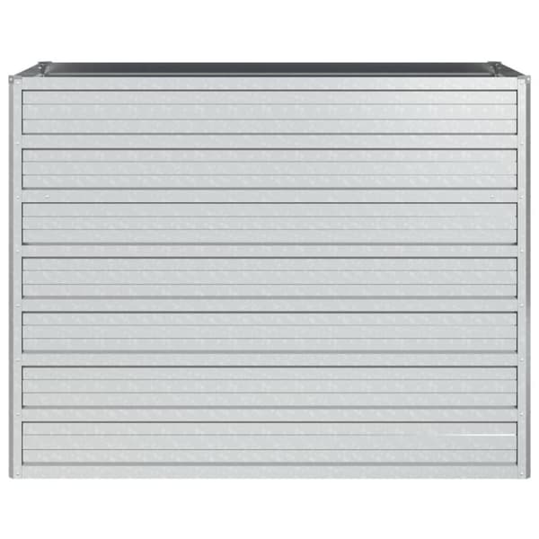 vidaXL højbed 100x40x77 cm galvaniseret stål sølvfarvet