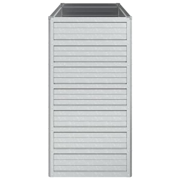 vidaXL højbed 100x40x77 cm galvaniseret stål sølvfarvet