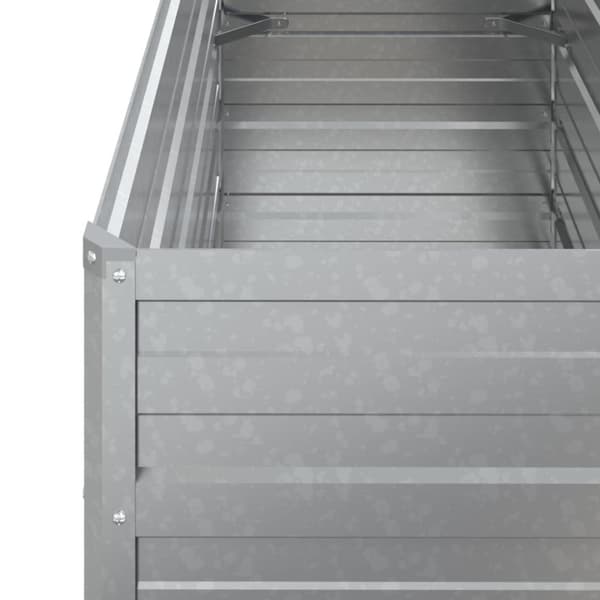 vidaXL højbed 100x40x77 cm galvaniseret stål sølvfarvet