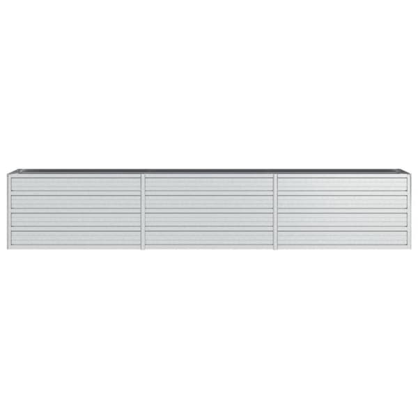 vidaXL højbed 240x40x45 cm galvaniseret stål sølvfarvet