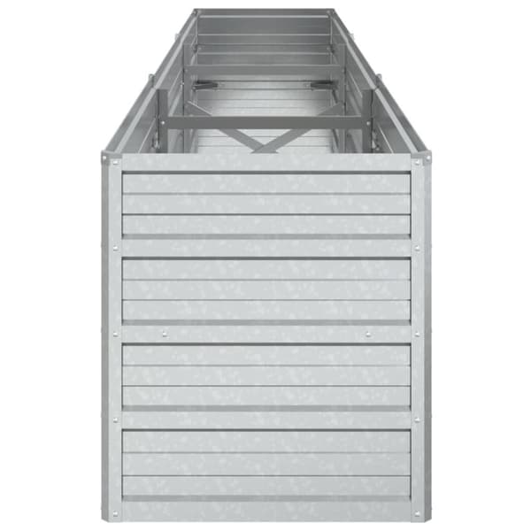 vidaXL højbed 240x40x45 cm galvaniseret stål sølvfarvet