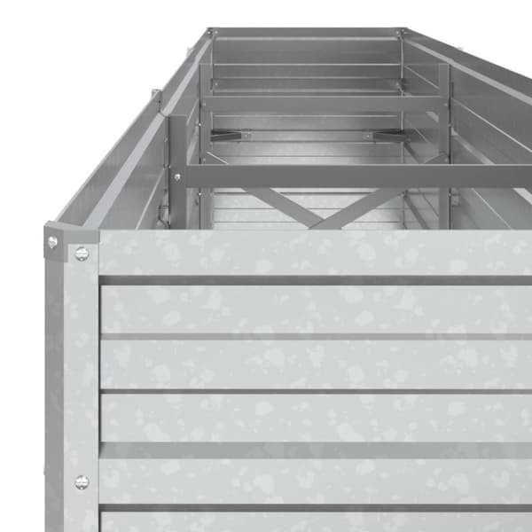 vidaXL højbed 240x40x45 cm galvaniseret stål sølvfarvet
