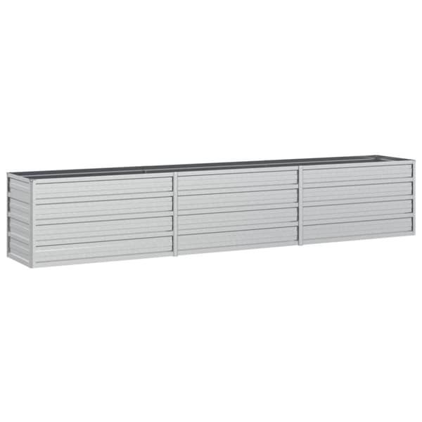 vidaXL højbed 240x40x45 cm galvaniseret stål sølvfarvet