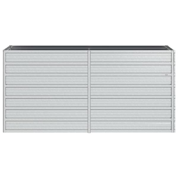vidaXL højbed 160x40x77 cm galvaniseret stål sølvfarvet