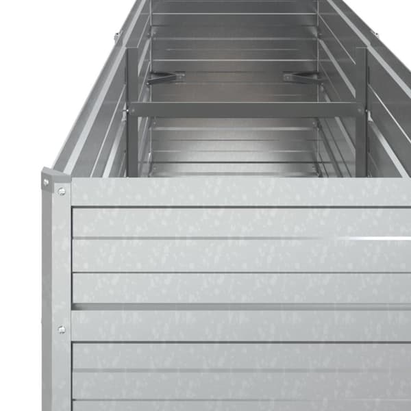 vidaXL højbed 160x40x77 cm galvaniseret stål sølvfarvet