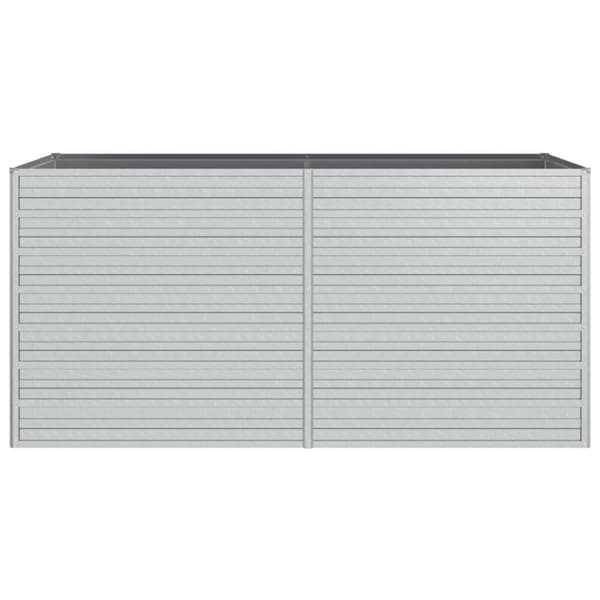 vidaXL højbed 160x80x77 cm galvaniseret stål sølvfarvet