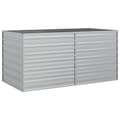 Miniatyrbilde 2 av 10: vidaXL Høybed 160x80x77 cm galvanisert stål sølv