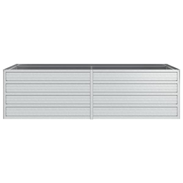 vidaXL Odlingslåda upphöjd galvaniserat stål 160x80x45 cm silver