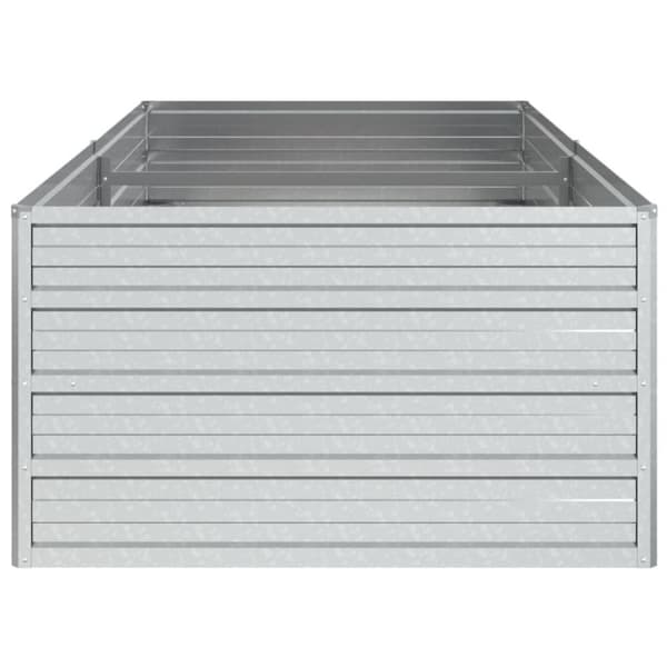 vidaXL Odlingslåda upphöjd galvaniserat stål 160x80x45 cm silver