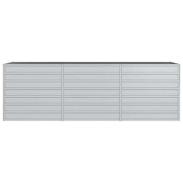 vidaXL højbed 240x80x77 cm galvaniseret stål sølvfarvet