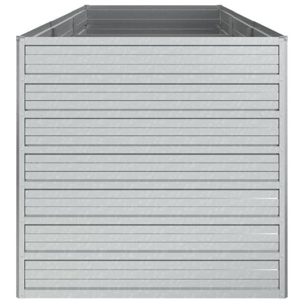vidaXL højbed 240x80x77 cm galvaniseret stål sølvfarvet