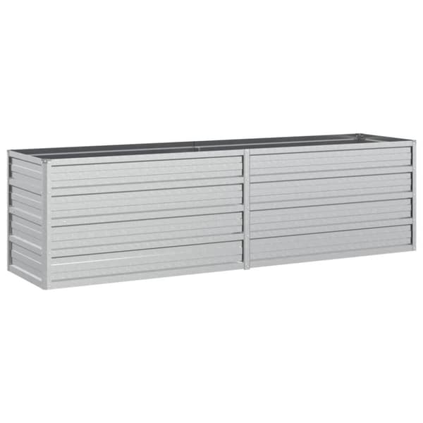 vidaXL Odlingslåda upphöjd galvaniserat stål 160x40x45 cm silver