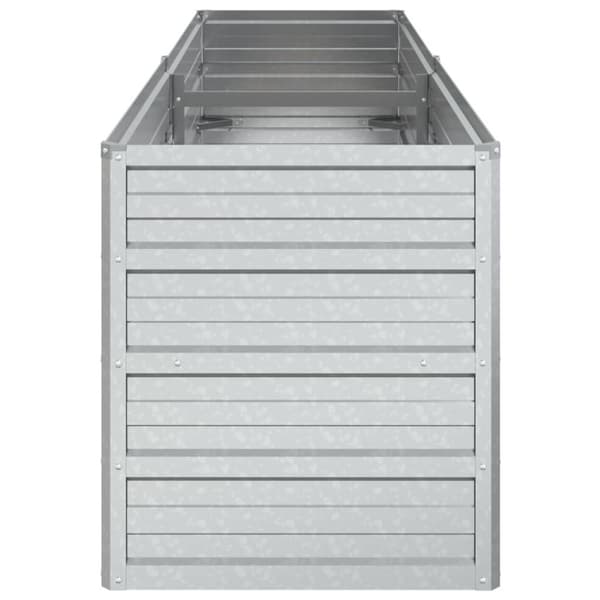 vidaXL højbed 160x40x45 cm galvaniseret stål sølvfarvet