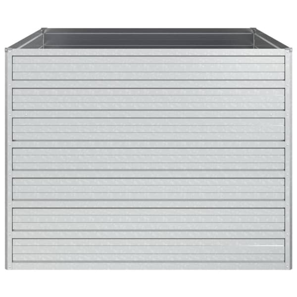 vidaXL højbed 100x100x77 cm galvaniseret stål sølvfarvet