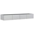 Miniatyrbillede 1 af 9: vidaXL højbed 320x80x45 cm galvaniseret stål sølvfarvet
