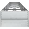 Miniatyrbillede 5 af 9: vidaXL højbed 400x80x45 cm galvaniseret stål sølvfarvet