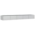 Miniatyrbillede 1 af 9: vidaXL højbed 400x80x45 cm galvaniseret stål sølvfarvet