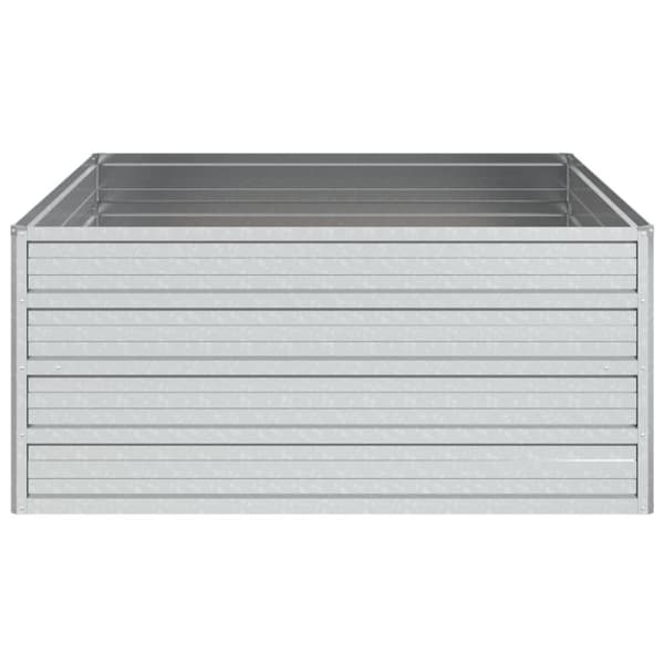 vidaXL Høybed 100x100x45 cm galvanisert stål sølv