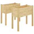 Miniatyrbilde 1 av 10: vidaXL Plantekasser 2 stk 70x31x70 cm heltre furu
