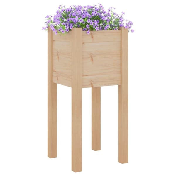 vidaXL Plantekasser 2 stk 31x31x70 cm heltre furu