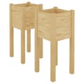 Miniatyrbilde 1 av 9: vidaXL Plantekasser 2 stk 31x31x70 cm heltre furu