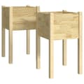 Miniatyrbilde 1 av 9: vidaXL Plantekasser 2 stk 40x40x70 cm heltre furu