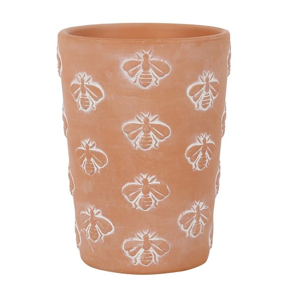 Something Different Bee Terracotta Plant Pot Brown 16cm x 11.5cm x 11.5cm