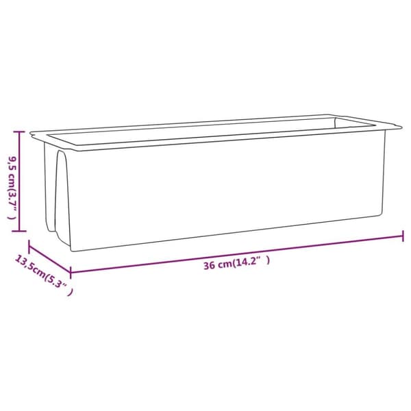 vidaXL blomsterkasser til Euro-paller 12 stk. 36x13,5x9,5 cm PP grå
