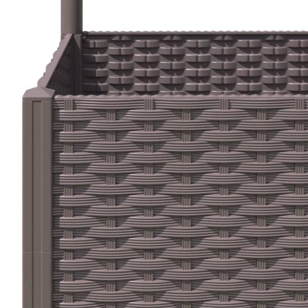 vidaXL Plantekasse med espalier brun 40x40x136 cm PP