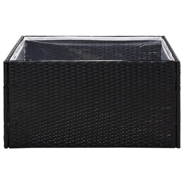 vidaXL Plantekasse svart 80x80x40 cm polyrotting