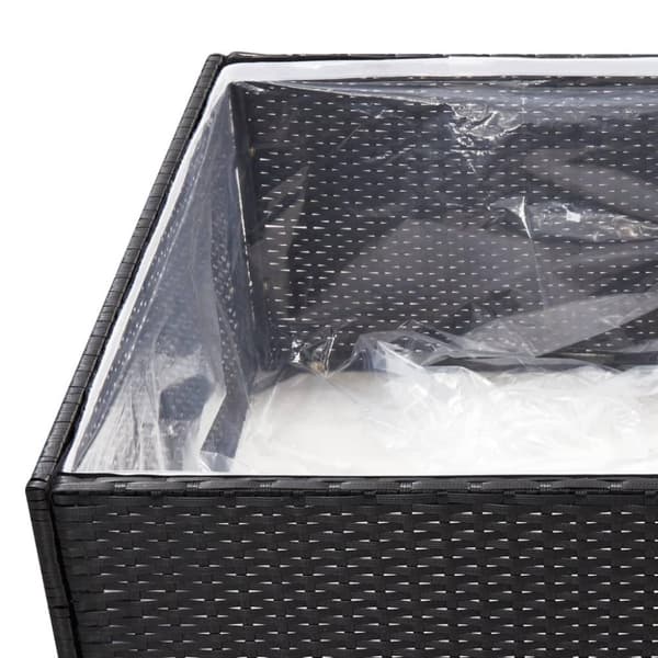 vidaXL Plantekasse svart 80x80x40 cm polyrotting