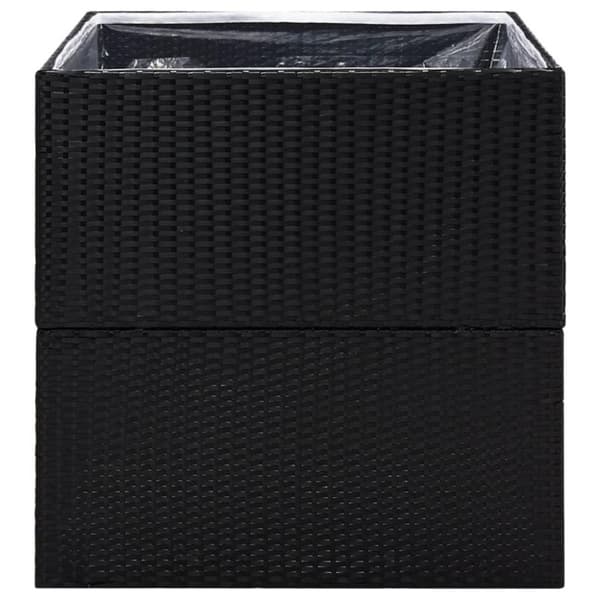 vidaXL Plantekasse svart 80x80x80 cm polyrotting