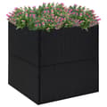 Miniatyrbilde 7 av 8: vidaXL Plantekasse svart 80x80x80 cm polyrotting